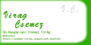 virag csemez business card