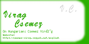 virag csemez business card